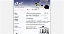 Desktop Screenshot of peakprecisioncnc.com