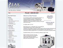 Tablet Screenshot of peakprecisioncnc.com